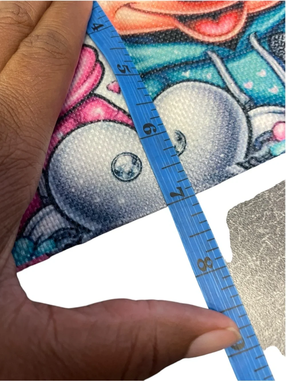 Kids Cartoon Character Zip Pouch in Pink and Teal